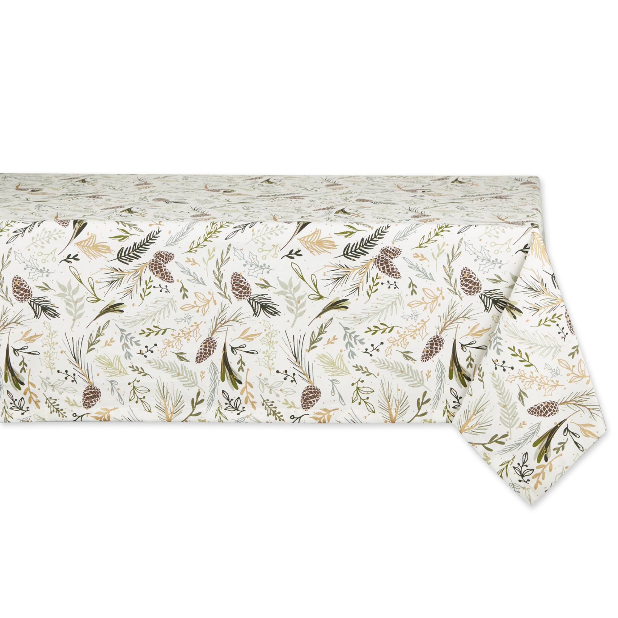 Sparkle Sprigs Printed Tablecloth, 60" x 84"